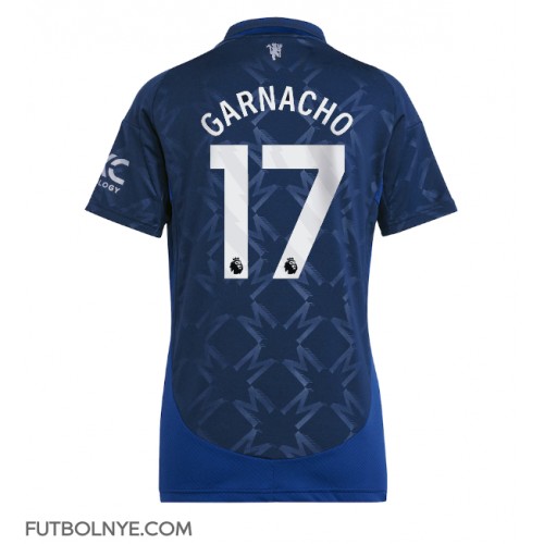 Camiseta Manchester United Alejandro Garnacho #17 Visitante Equipación para mujer 2024-25 manga corta